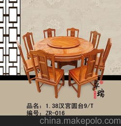 供应东阳卓瑞红木精品花梨木家具厂家直销特价1.38米圆餐桌